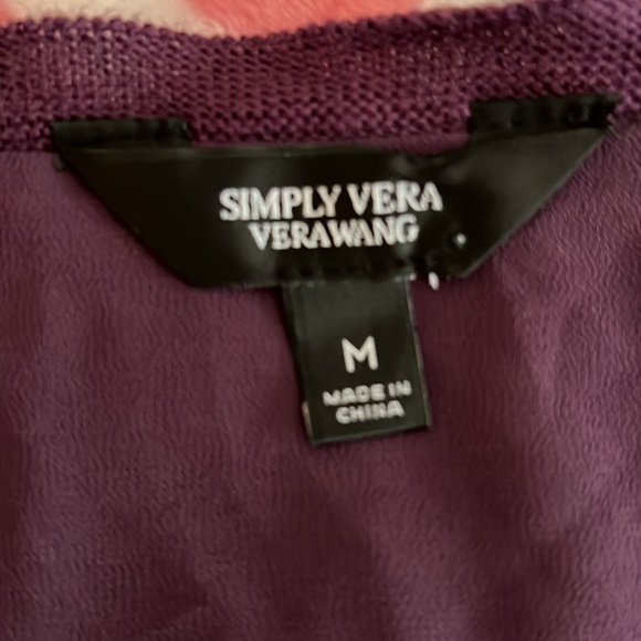 Vera Wang plum open sweater. Size medium in excellent preowned condition. - Picture 5 of 10